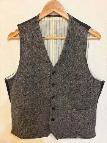 새상품급 van jacket  x 울 리치 트위드 베스트