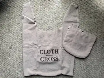 크로스앤크로스 에코백 새상품 베이지 파우치 포함