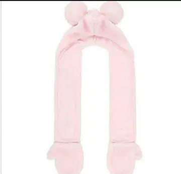 미니 팬캡 핑크 머플러