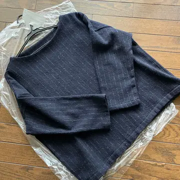 네스트로브 nest robe 네이비 스트라이프 7부 소매 튜닉