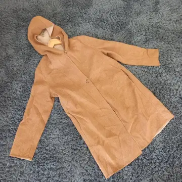 유니클로 후드 부착 코트 라이트 브라운 심플한 디자인 여성용(M)