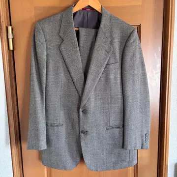 그레이 체크 무늬 테일러드 자켓 셋업