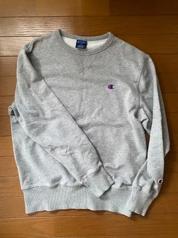 Champion 그레이 크루넥 맨투맨