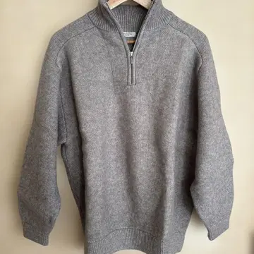 FREAK'S STORE 그레이 하프 지퍼 스웨터