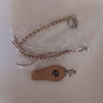 가죽 뜨개질 지갑 체인