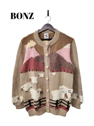 1212569 BONZ 알파카 100% 양 입체 가디건
