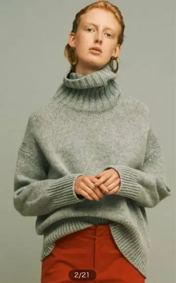 GALERIE VIE 파인 울 터틀넥 니트 갤러리 바이