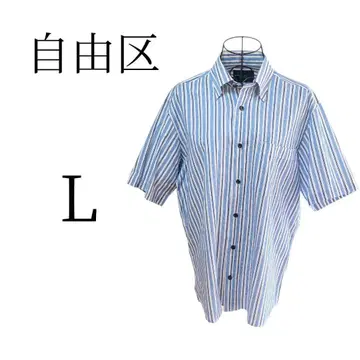 새상품급 자유구 지유쿠 반팔 셔츠 블라우스 L