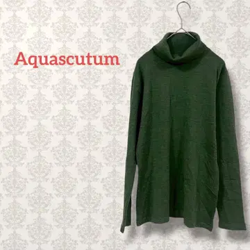 아쿠아 스큐텀 터틀넥 울 티셔츠 노움코어 심플 긴팔