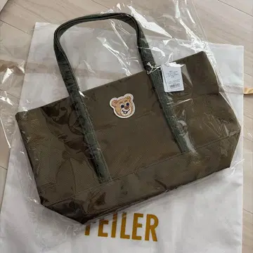 미개봉 새상품 페이러 러브러리 와펜 토트백 카키 올드 테디