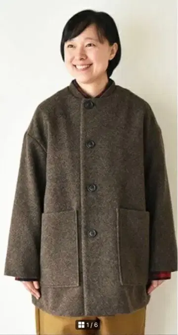 prit 울 모사 루카 컬러 숏코트