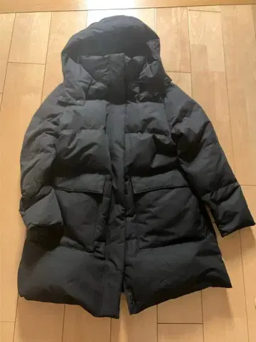 무인양품 다운 코트 블랙 L 사이즈