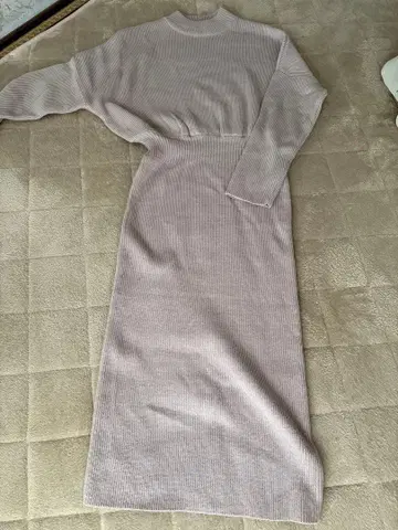 스모크 핑크 롱 니트 원피스 L 사이즈