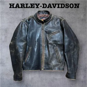 HARLEY DAVIDSON 싱글 라이더 가죽 자켓 브라운
