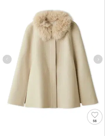 CELFORD 퍼 티펫 케이프 카멜