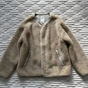 미사용 오르치발 칼라리스 울 보아 자켓 베이지