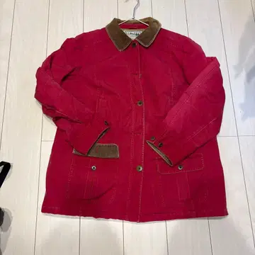 L.L.Bean 빨간색 코듀로이 옷깃 커버올