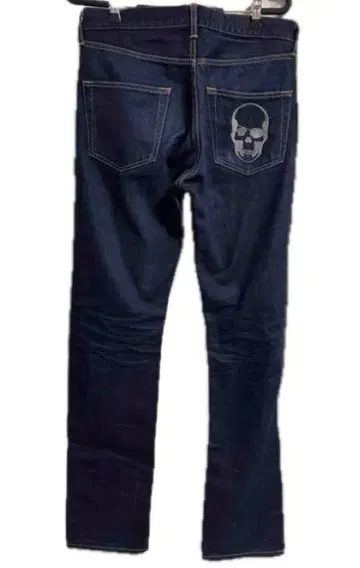 루시앙페라피네 스컬 자수 데님 네이비 30 마리화나 하의 팬츠