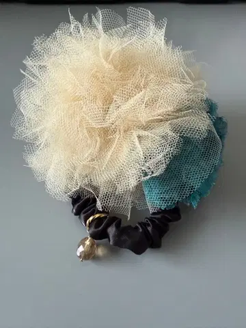 튤 폼폼 머리끈