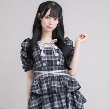 pium 크로스 벨트 반팔 티어드 미니 원피스 네이비