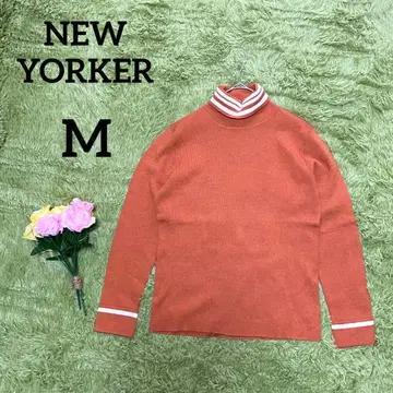 [ 뉴요커 ] 터틀넥 니트 오렌지 M 울 실크 모헤어