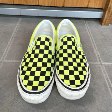 Vans 체커보드 슬립온 블랙/노랑