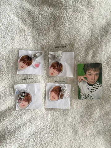 TREASURE 얼굴 아크릴 키링 아사히 세트 희로애락 토레 럭키 카드