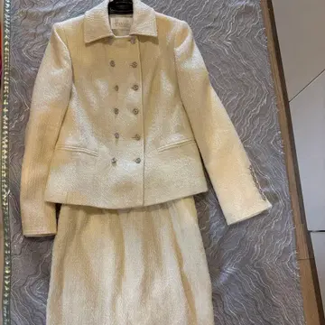 Harrods 아이보리 라메 실 트위드 수트 3