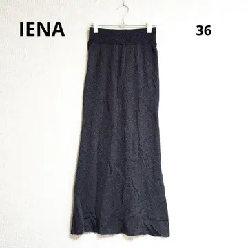 0469 IENA 이에나 사이드 슬릿 울 타이트 롱 스커트 36