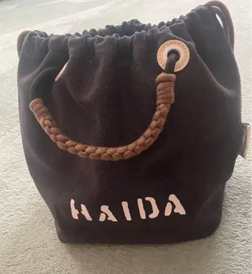 HAIDA 드로우 스트링 백 블랙