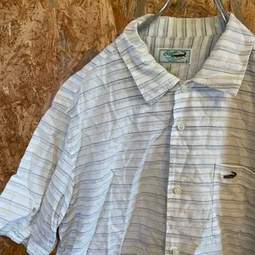 AE9284 Clocodile 반팔 셔츠 화이트 여성용 L 포스