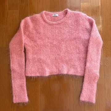 EDIT.FOR LULU 모헤어 핑크 숏 스웨터