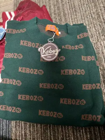 Keboz 로고 프린트 스웨터 L 그린