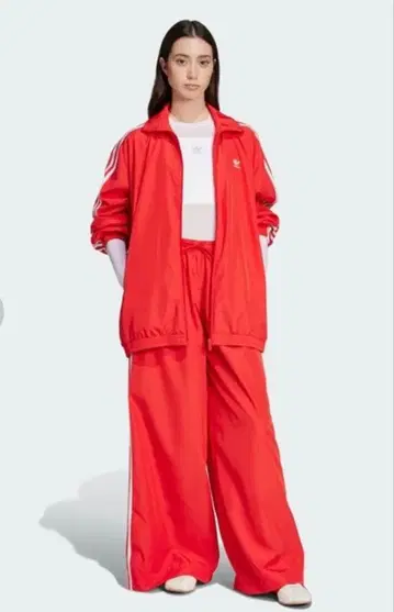 adidas 레드 트랙 자켓 와이드 팬츠 셋업