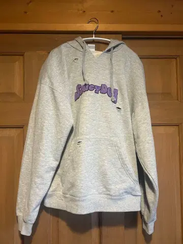 SaucyDog 데미지 후드티/멜란지 그레이