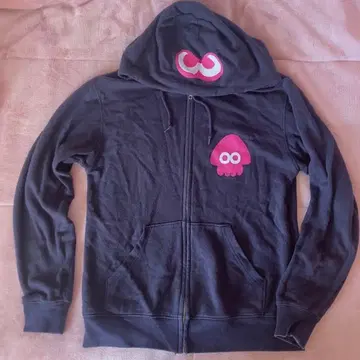 스플래툰 Splatoon 후드티 네이비 핑크