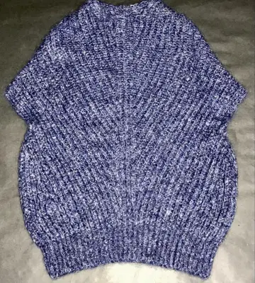 긴자 WAKO 서포트 표면 로 게이지 풀오버 모헤어 니트 1 블루 계열