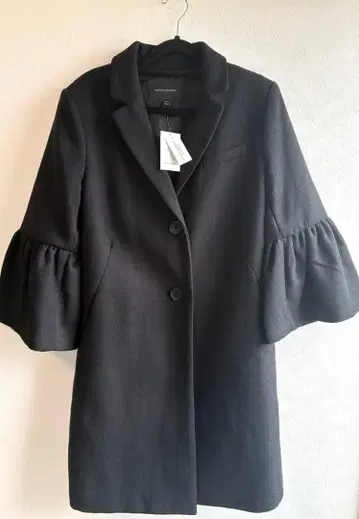 새상품 바나나 리퍼블릭 플레어 슬리브 롱 코트 칠부 소매 블랙