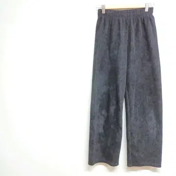 블랙 플리스 스트레이트 레그 팬츠 사이즈 32 허리밴딩 신축성