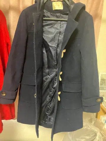 [ 정가 12000엔 상당 ] crisp 네이비 더플 코트 후드 부착