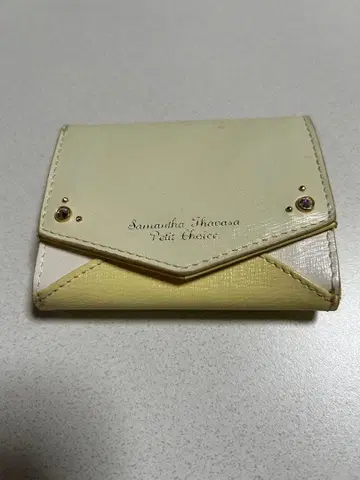 Samantha Thavasa 3단 폴더형 지갑 크림색