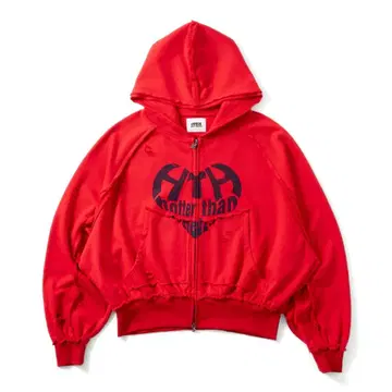 hth heart logo damage zip hoodie