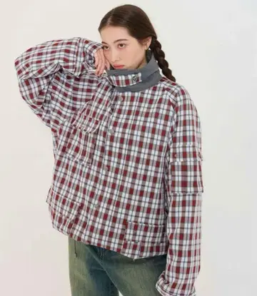 [ 최저가 ] TINA:JOJUN 체크 무늬 헌팅 자켓