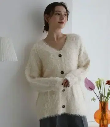 미사용 새상품 Bonjour Sagsn 봉쥬르 사간 샤기 가디건