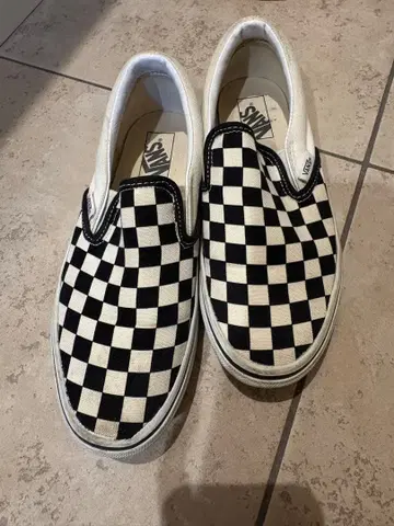 [ VANS ] 체커 패턴 슬립온 24.5cm