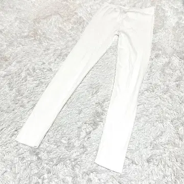 PAYCLOSET 화이트 리브 스키니 팬츠 L 허리밴딩