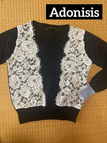 Adonisis 애도니시스 니트 레이스 배색 여성용