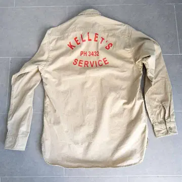 1950s Lee 워크 셔츠 백 프린트