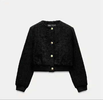 ZARA 크롭 텍스처 봄버 자켓 S 사이즈