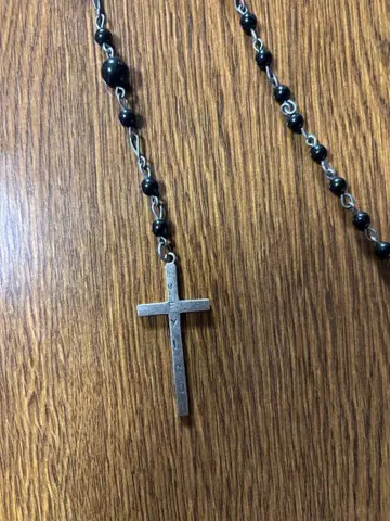 슈가 스컬 멕시코 로사리오 목걸이 십자가 크로스